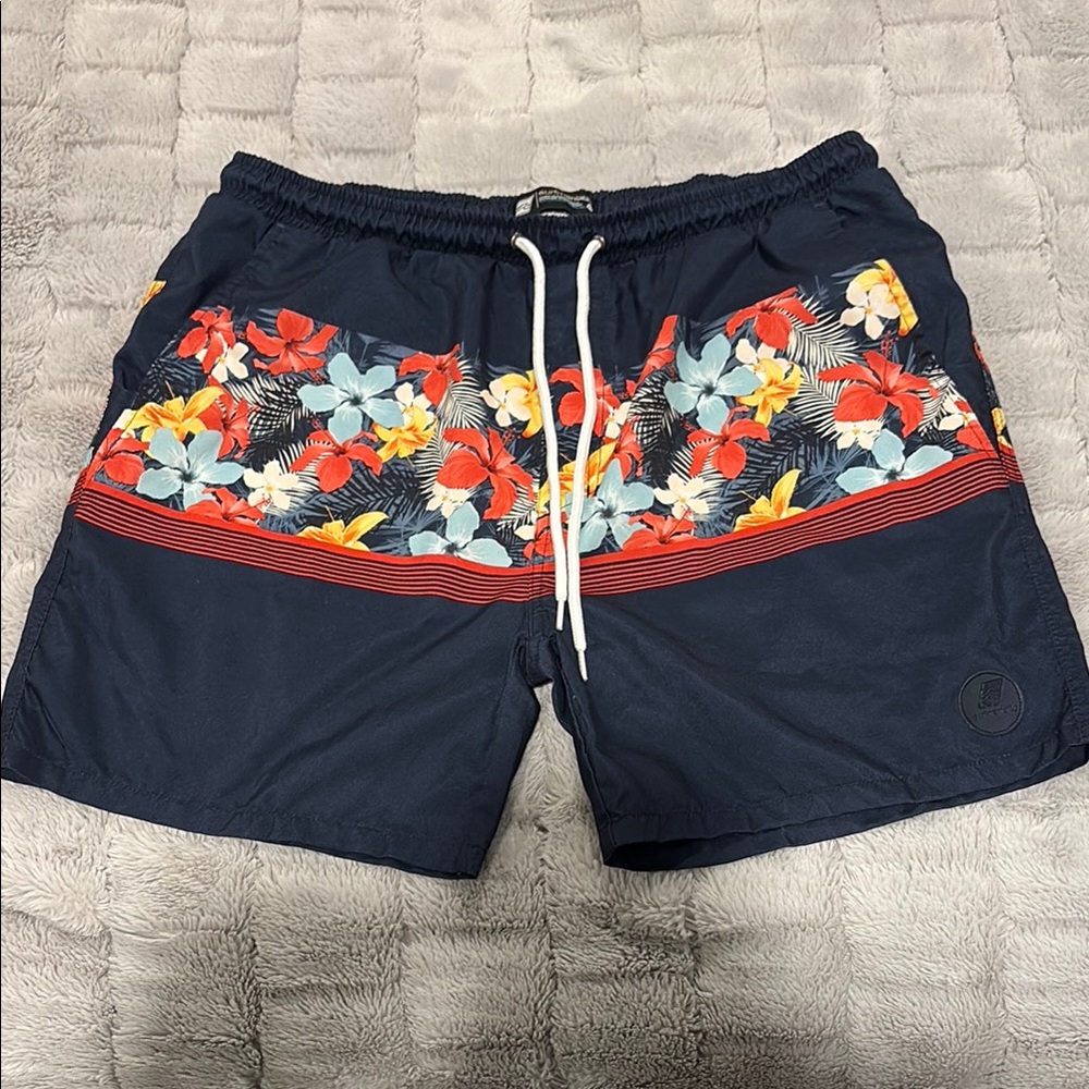Floral Navy Swim Shorts